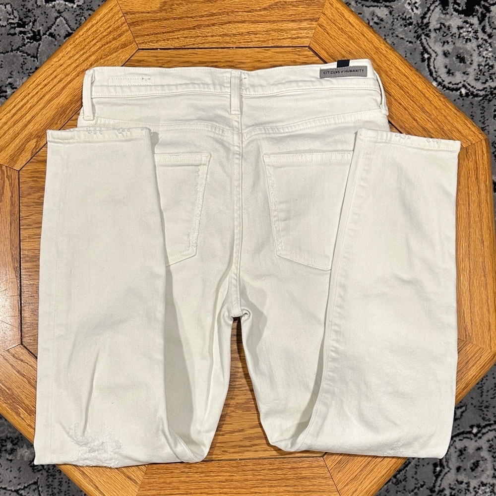 *CITIZENS OF HUMANITY* Off-White Rocket Crop High Rise Skinny Jeans Size 27 - Picture 11 of 11